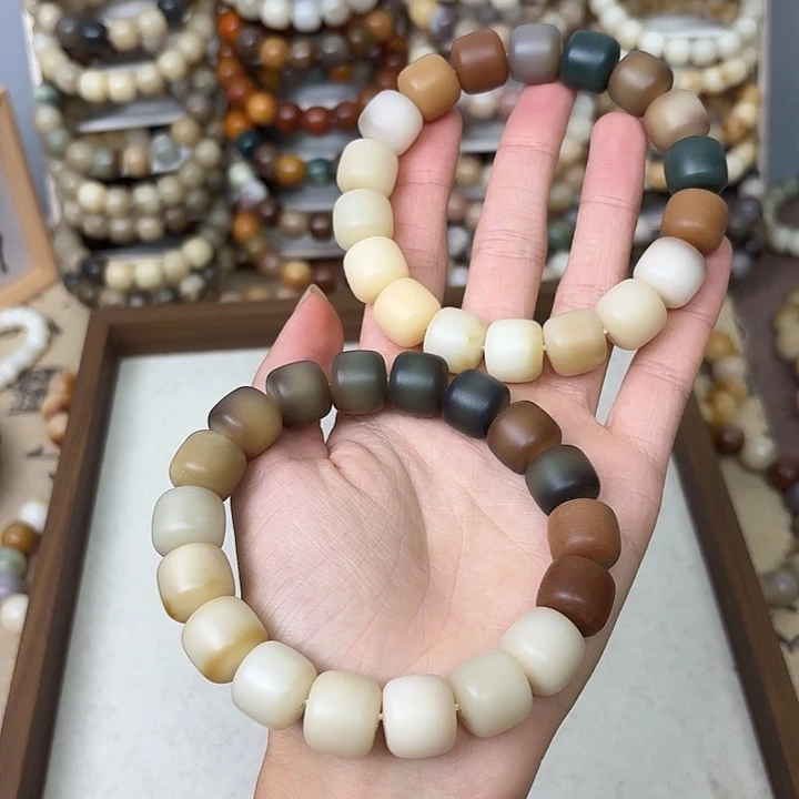 手串菩提根/象牙果卡14磨砂正桶微瑕