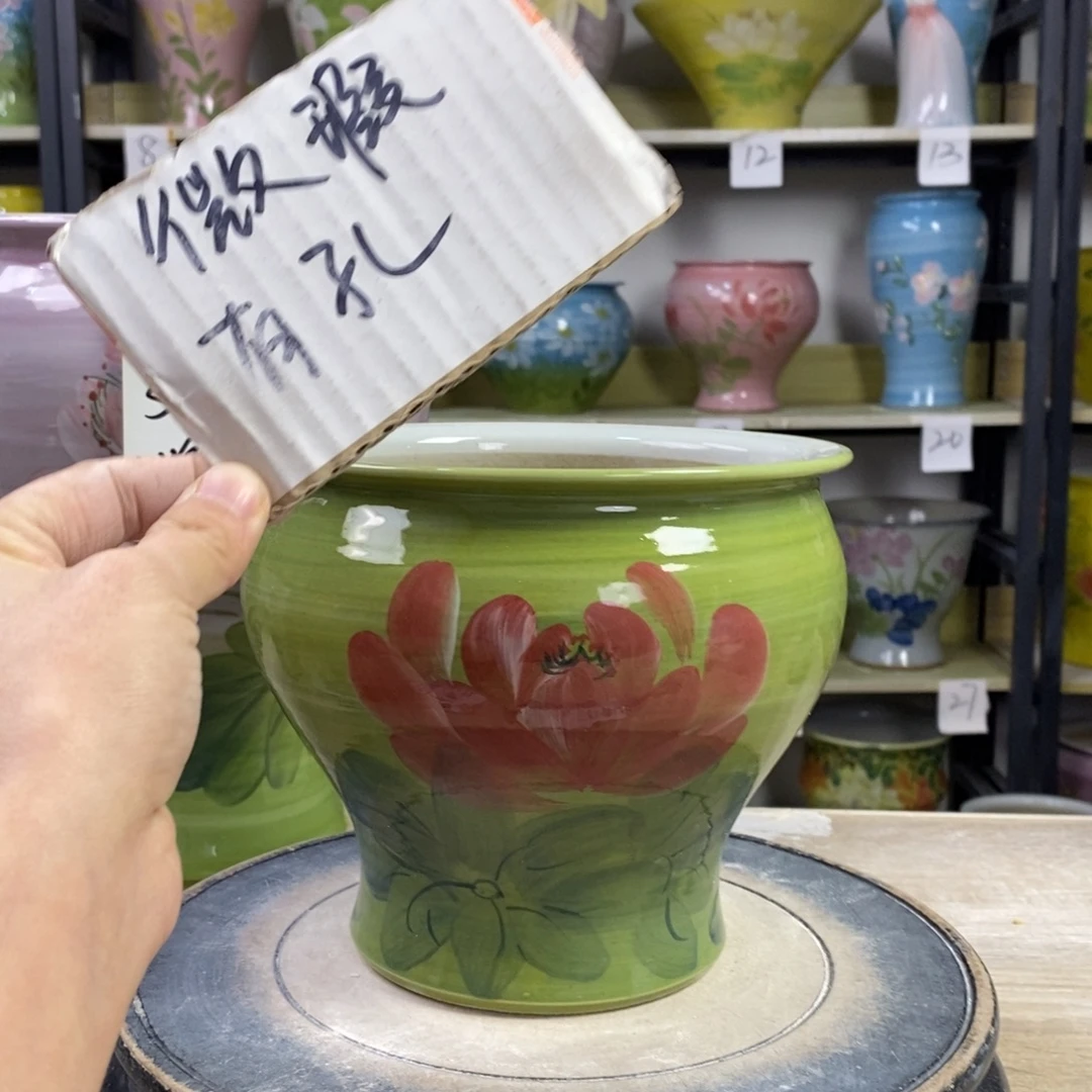 景德镇手工手绘陶瓷花盆