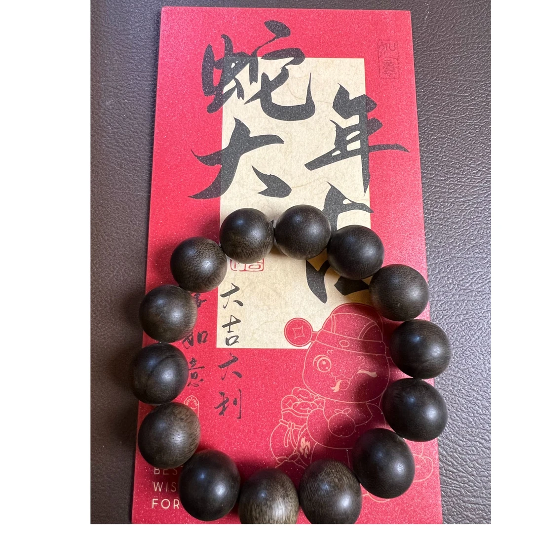 【沉香世家】D3-5/02 海南莺歌绿奇楠沉香手串1.6单圈（多样性发货）