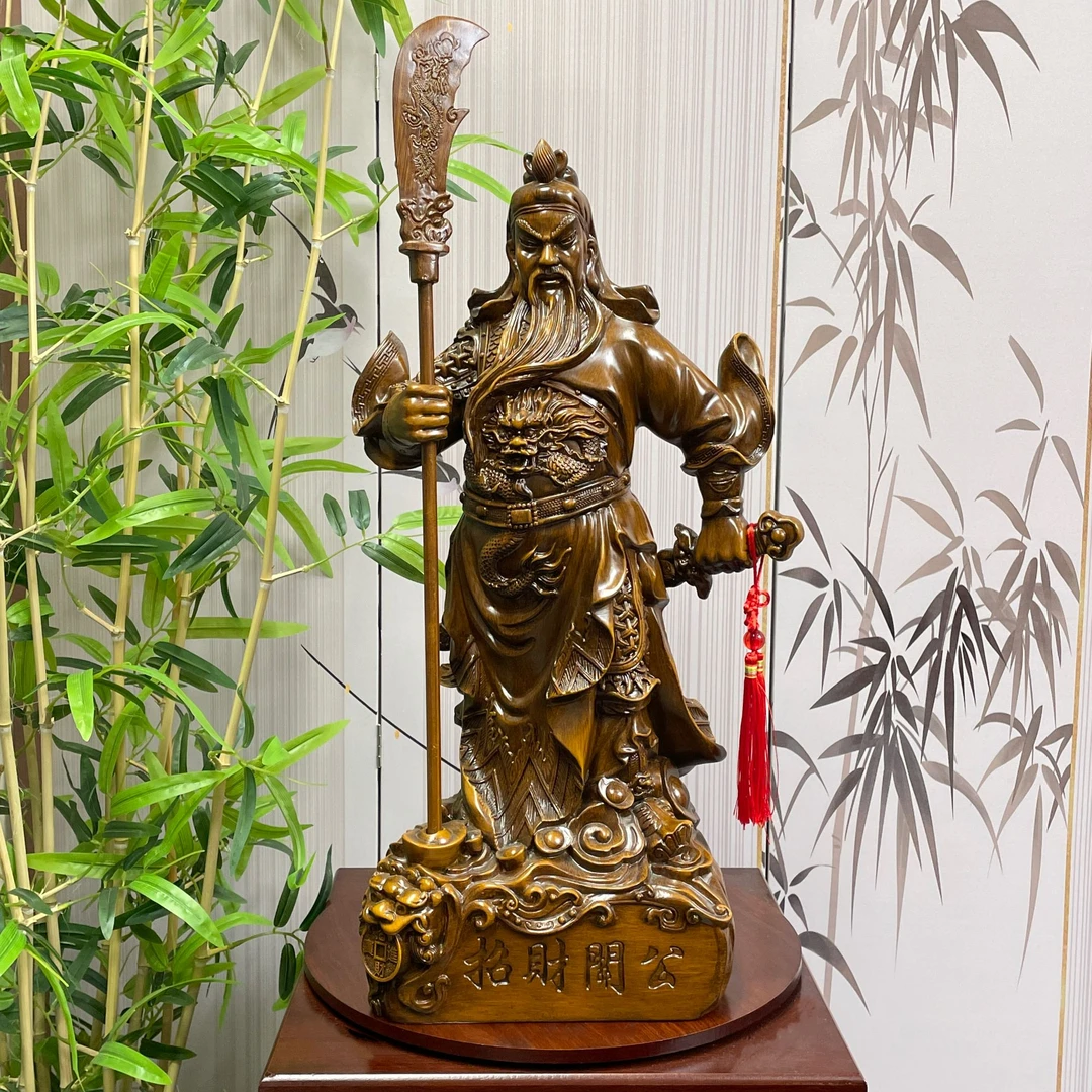 武财神关公关二爷神像玄关入户客厅办公室摆件
