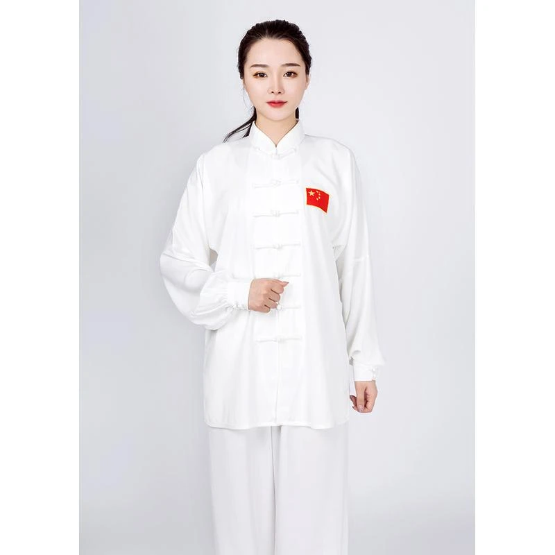 2025新款太极服中国标刺绣男女武术练功服春秋团体武术比赛服