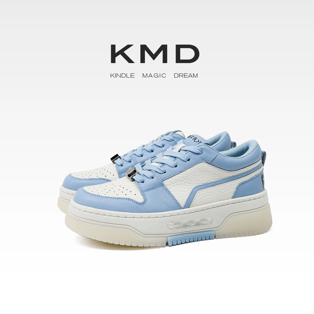 【脏脏鞋】KMDSHOES秋季厚底小白鞋女百搭复古潮流休闲板鞋潮鞋