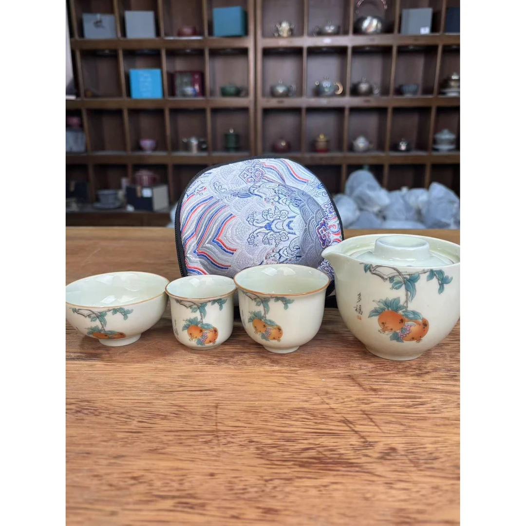 多福旅行茶具一壶三杯5977