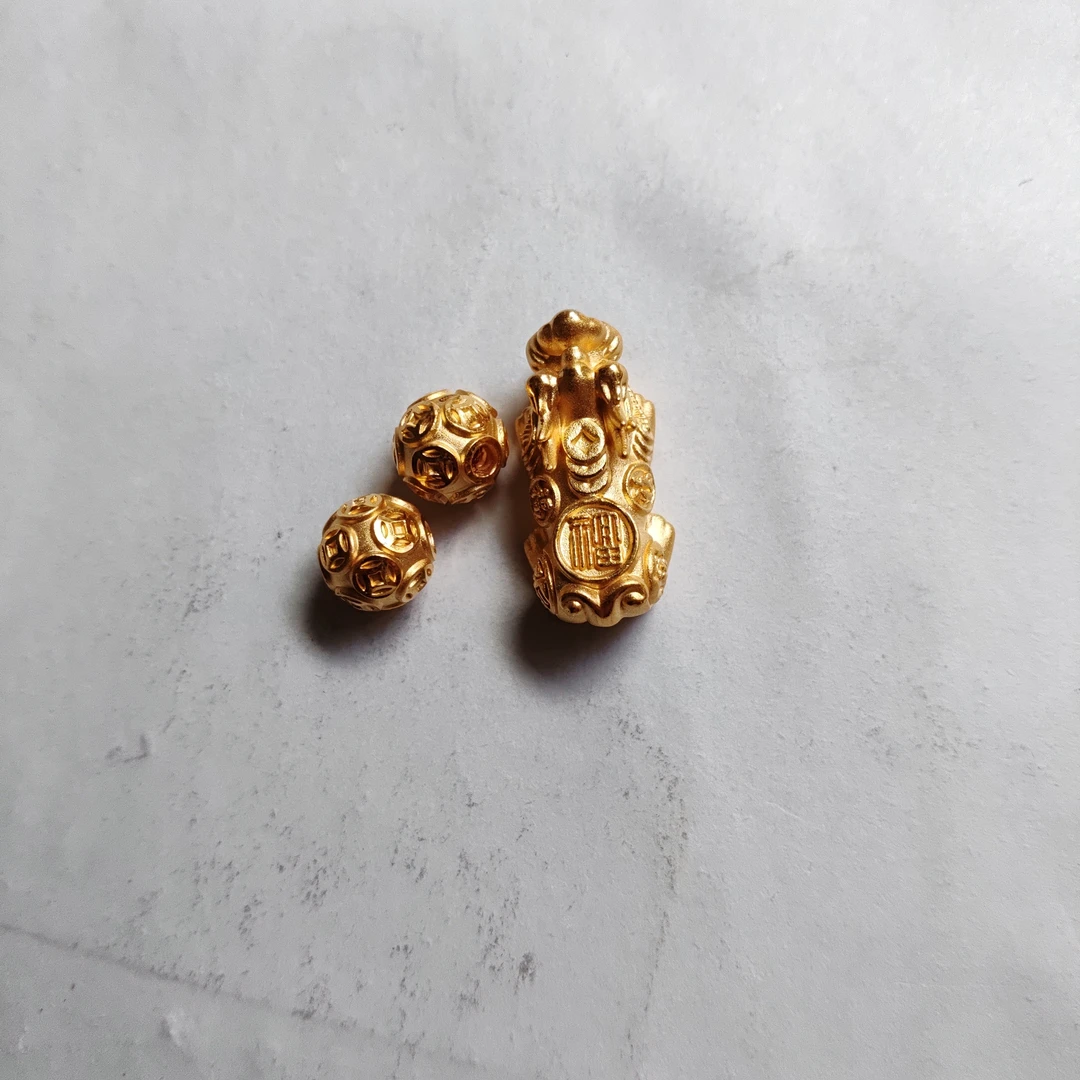 金元宝足金999貔貅珠子首饰