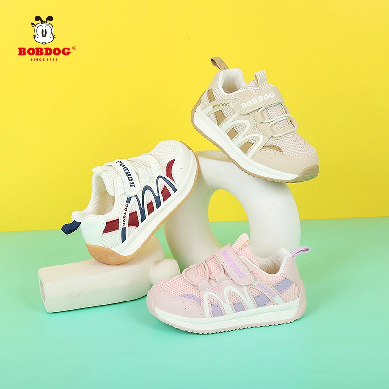 Bobdog/巴布豆【春季单鞋】新款男女儿童休闲软底透气学步机能鞋532