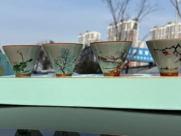 舍得*四季品茗杯冰裂陶瓷工艺（原厂）