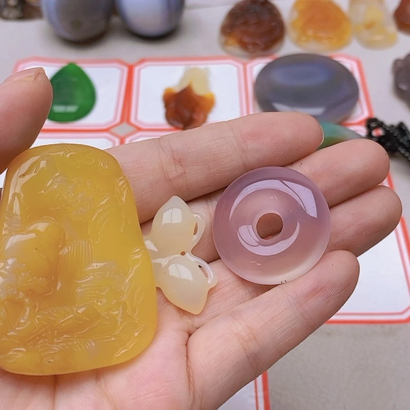 【闪购商品】玛瑙/玉髓未镶嵌珠宝半成品老****g