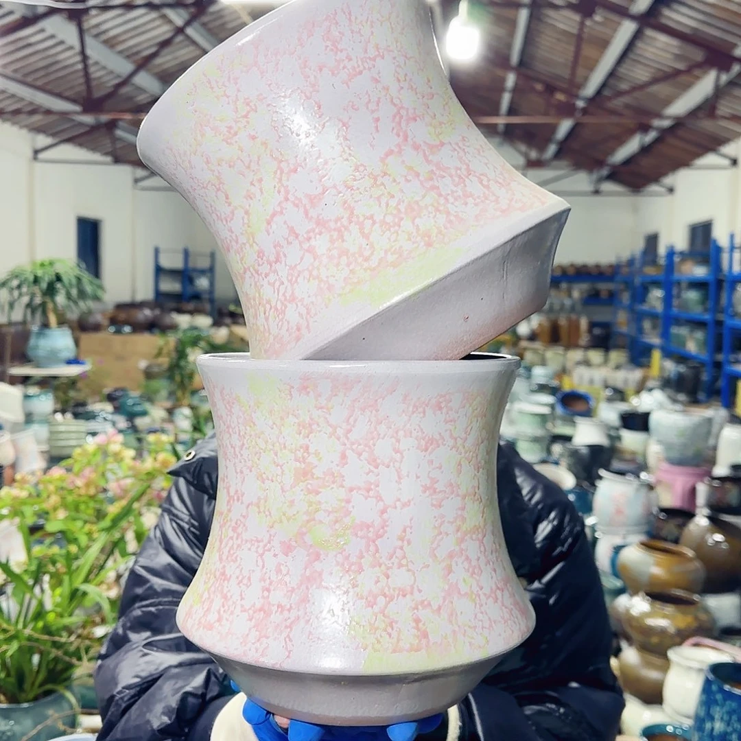 紫砂花盆高20口19