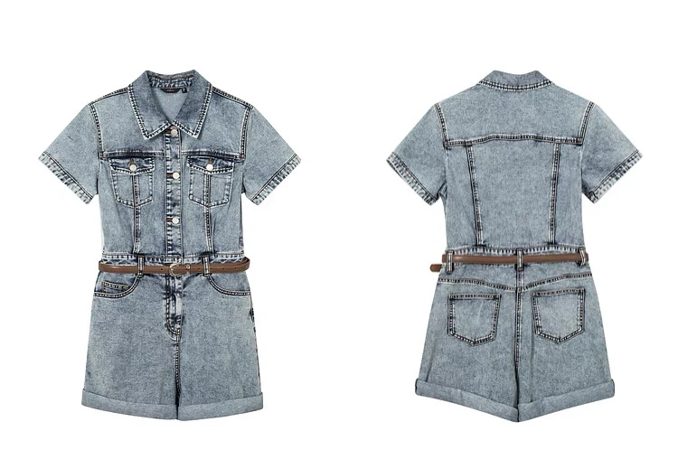 061801 伊～夏装水洗牛仔连体裤女