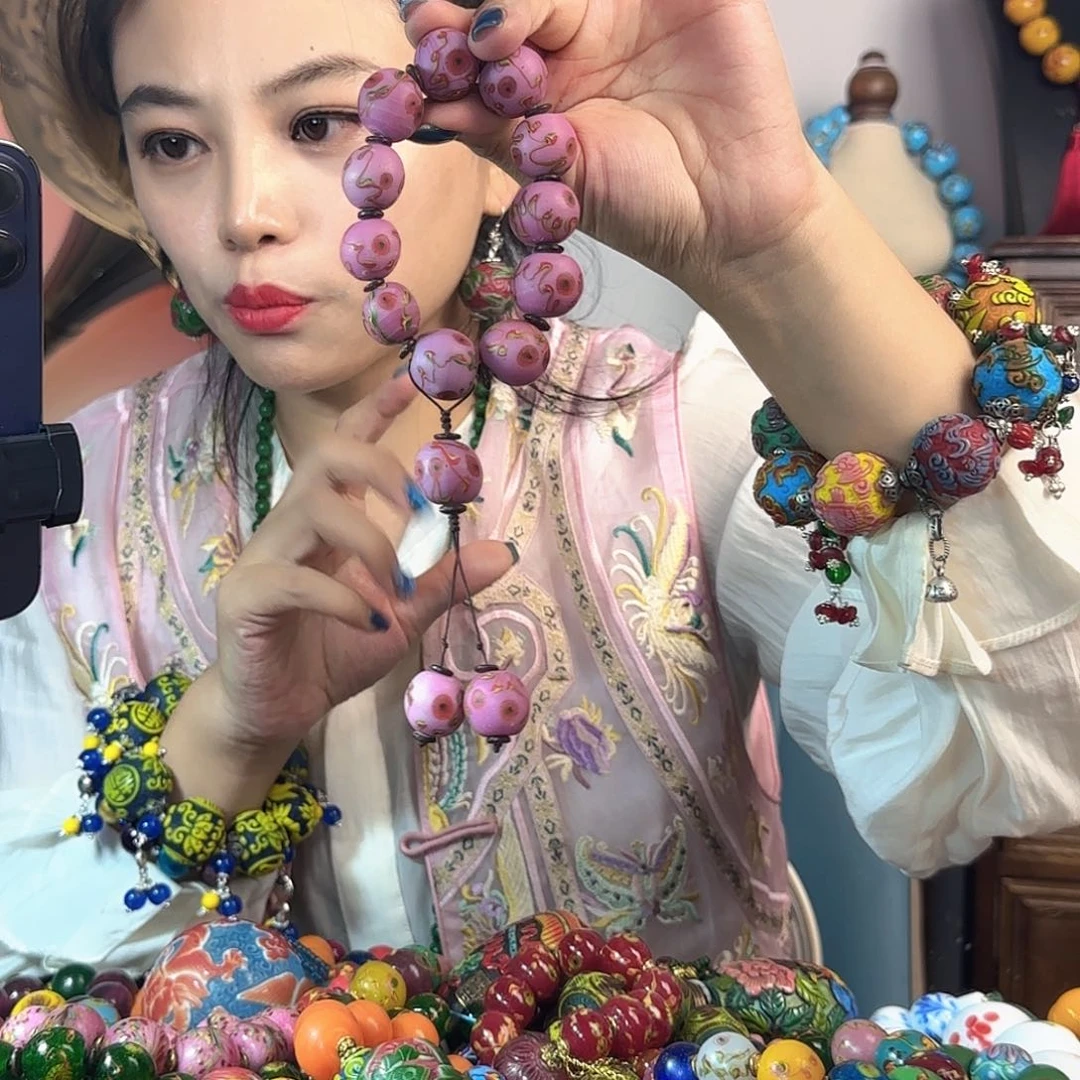 琉璃DIY粉色琉璃色的小仙女
