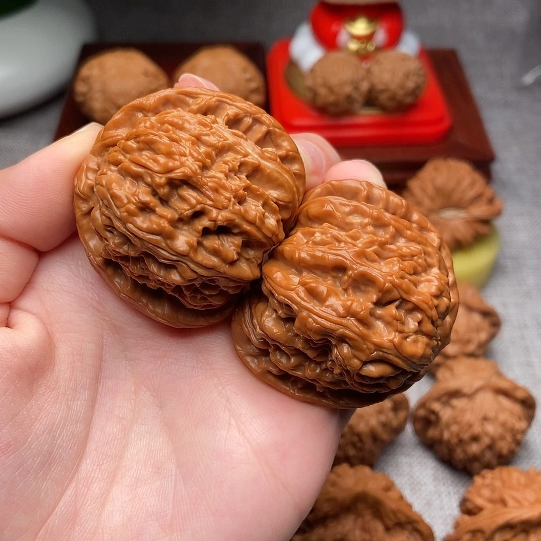 文玩核桃把件白狮子44