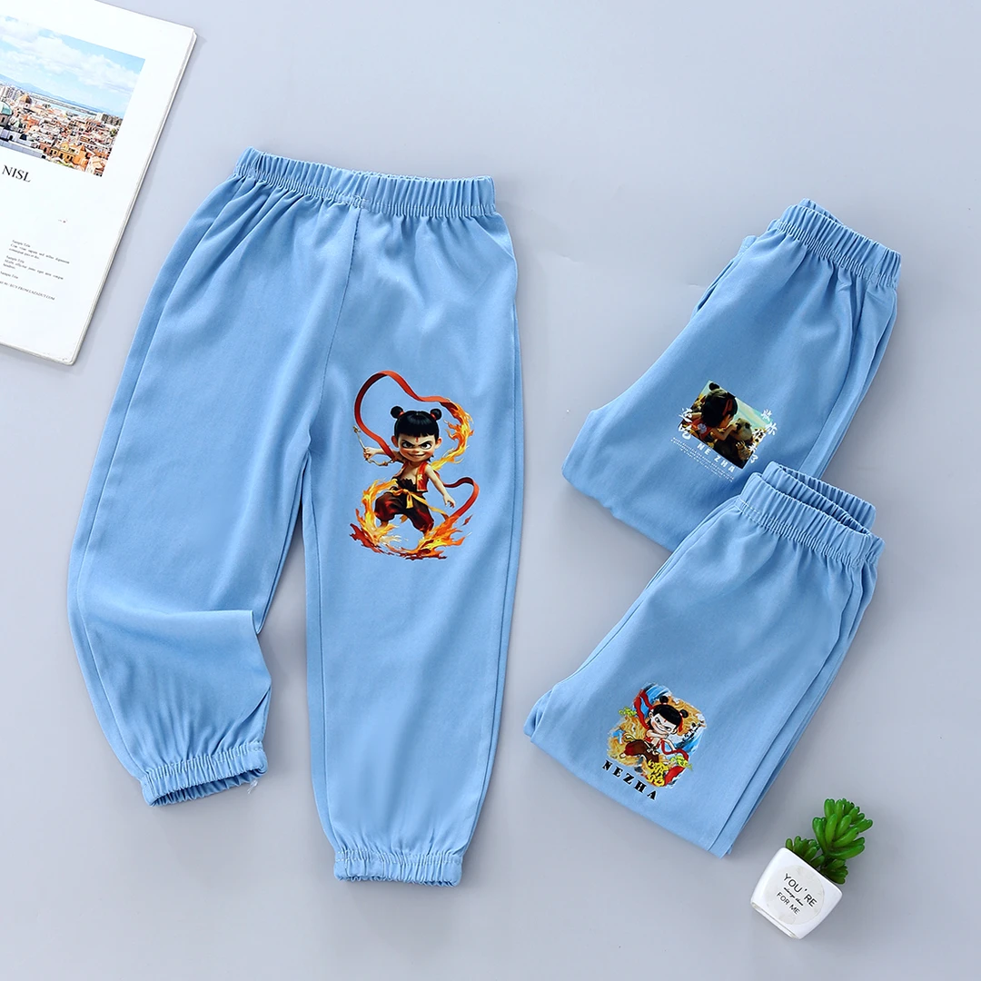 男童宝宝防蚊裤夏装中小童幼儿九分裤长裤夏季速脚灯笼裤女童裤子