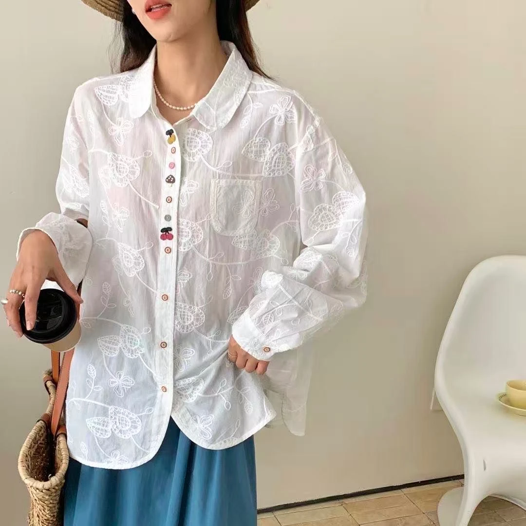 新款甜美风提花衬衫