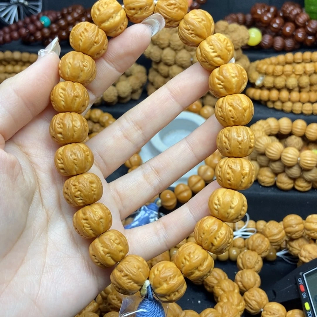 猴头核桃手串@*钱粗筋八棱手持22籽