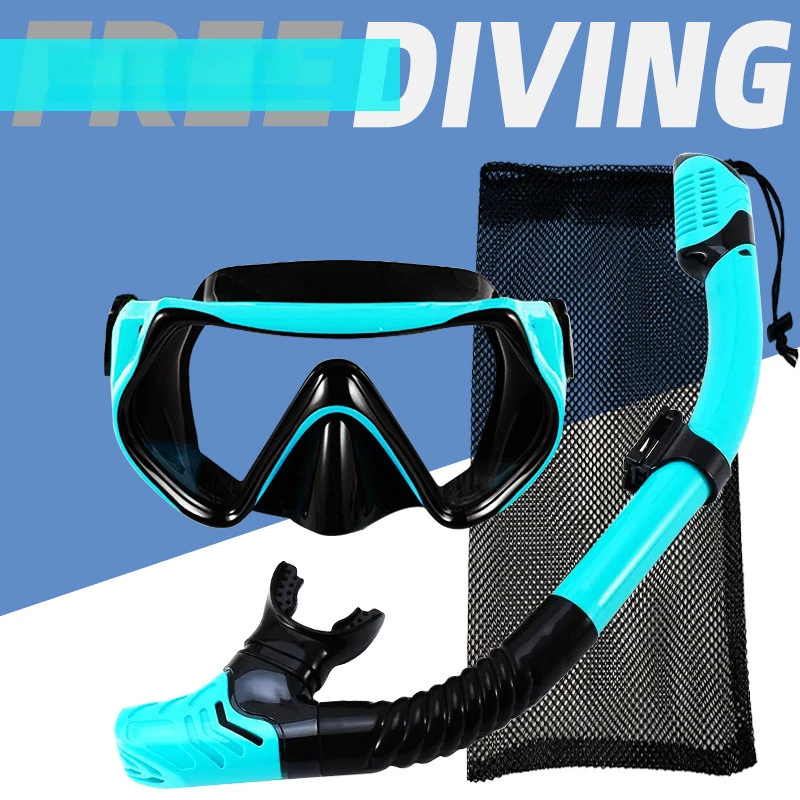 成人硅胶潜水镜浮潜三宝全干式呼吸管游泳眼镜自由潜防水