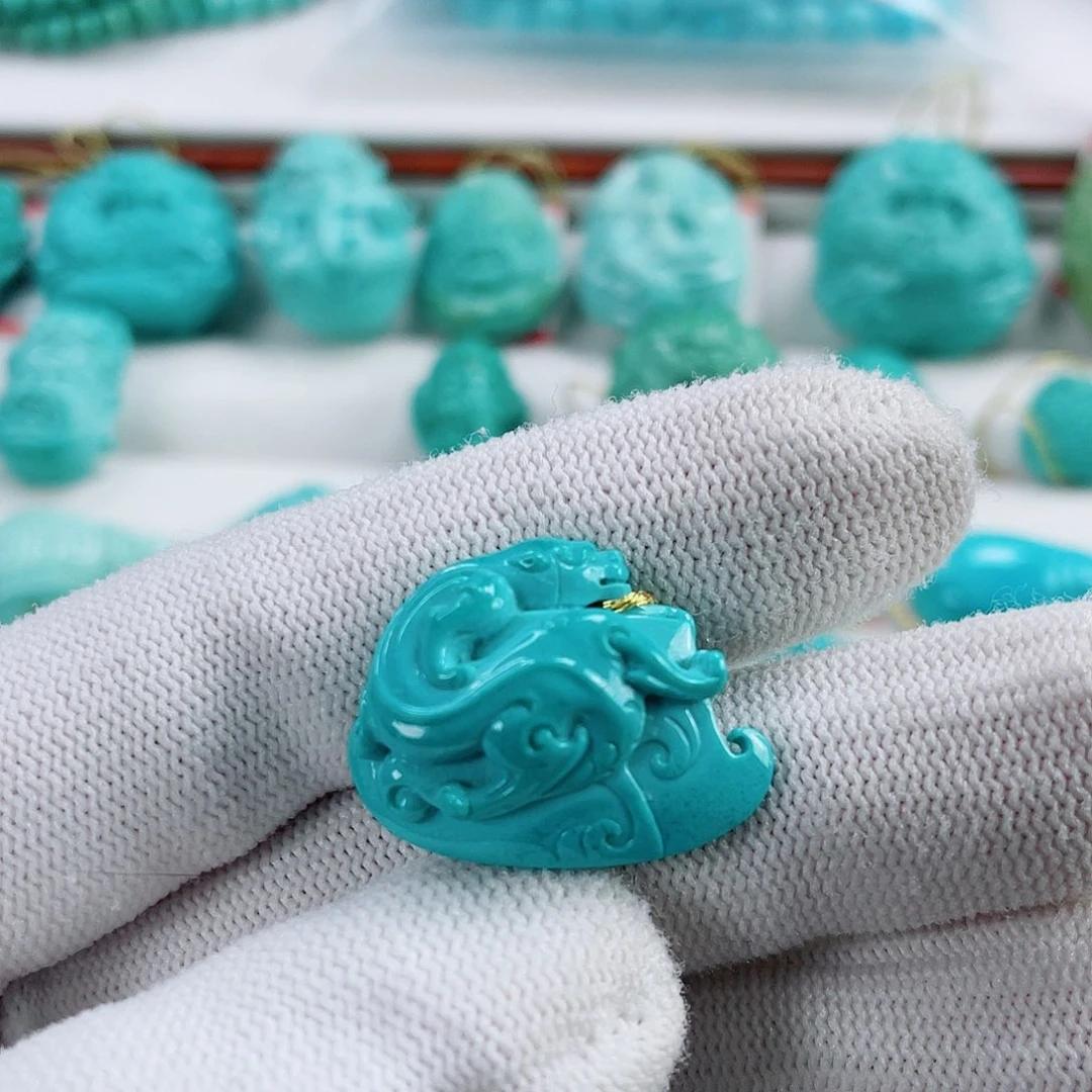 绿松石未镶嵌车挂