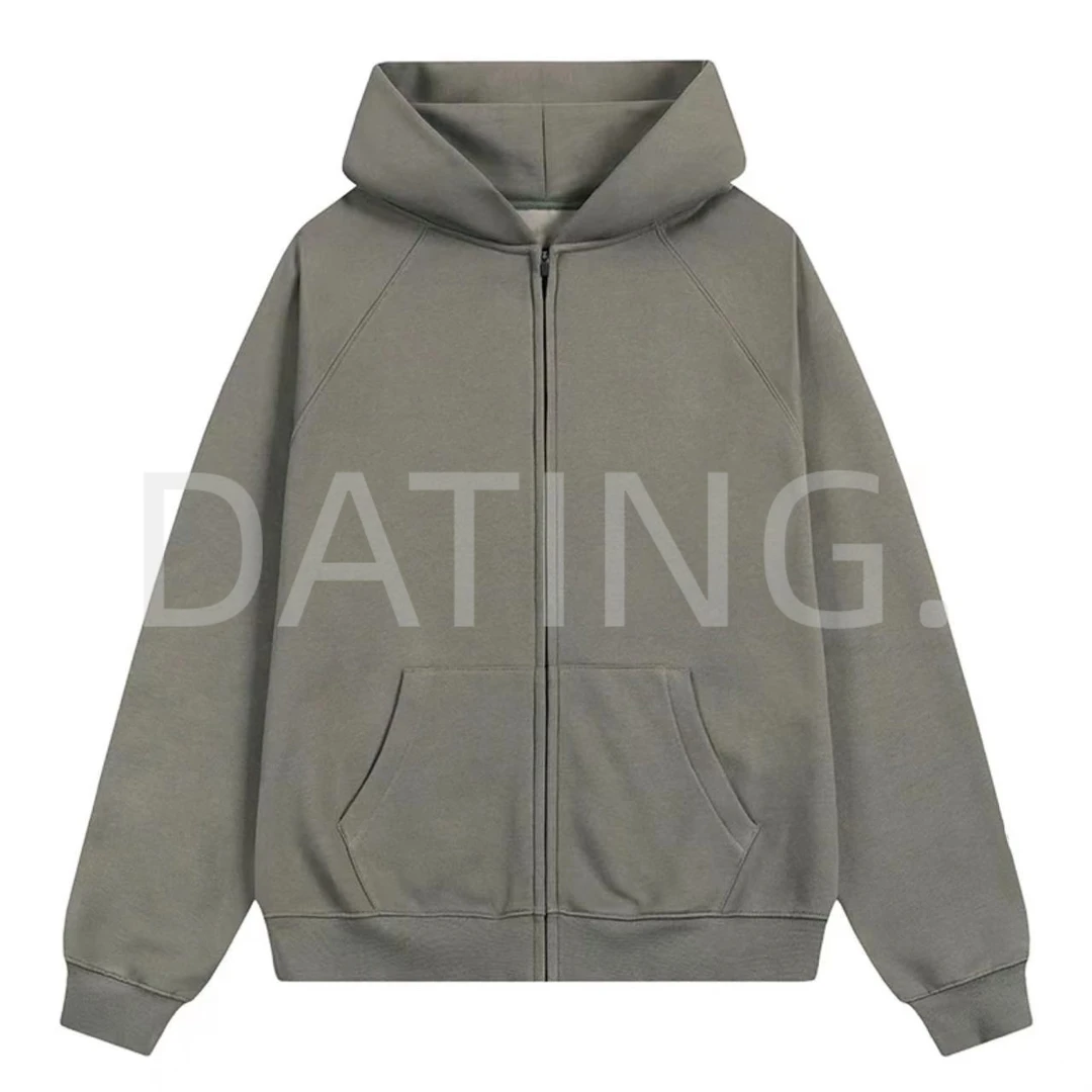 Millonthe【硅胶拉链】三色宽松大版硅胶拉链男女同款卫衣420g