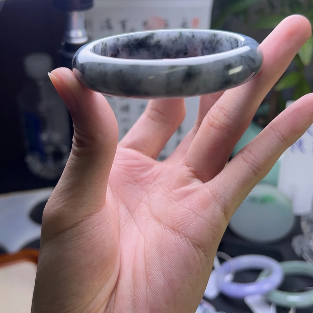 未镶嵌手镯翡翠有种水 有色 乌鸡手镯