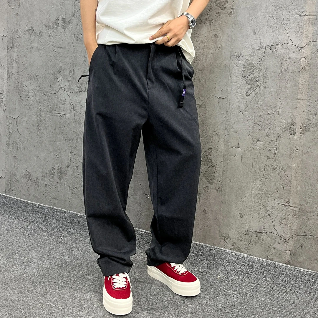 尹小鸡 原创夏季轻薄垂感抗皱TR面料立体剪裁休闲裤西裤男女 7032