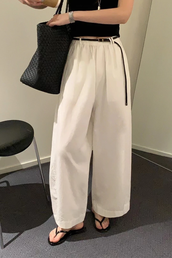 椿·予静【QBS630】编织腰带爆款裤子
