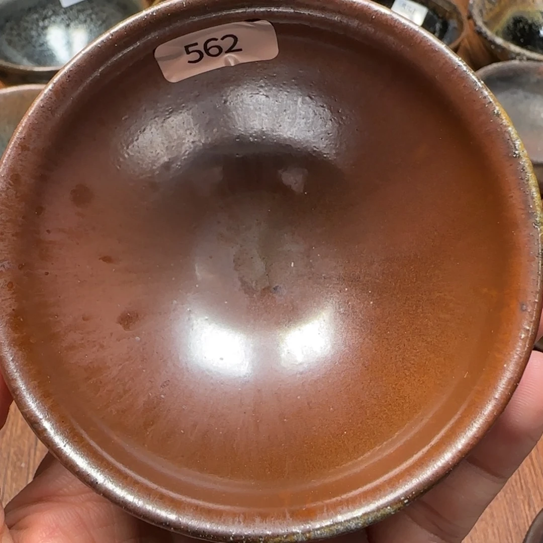 柴烧建盏茶盏茶杯562