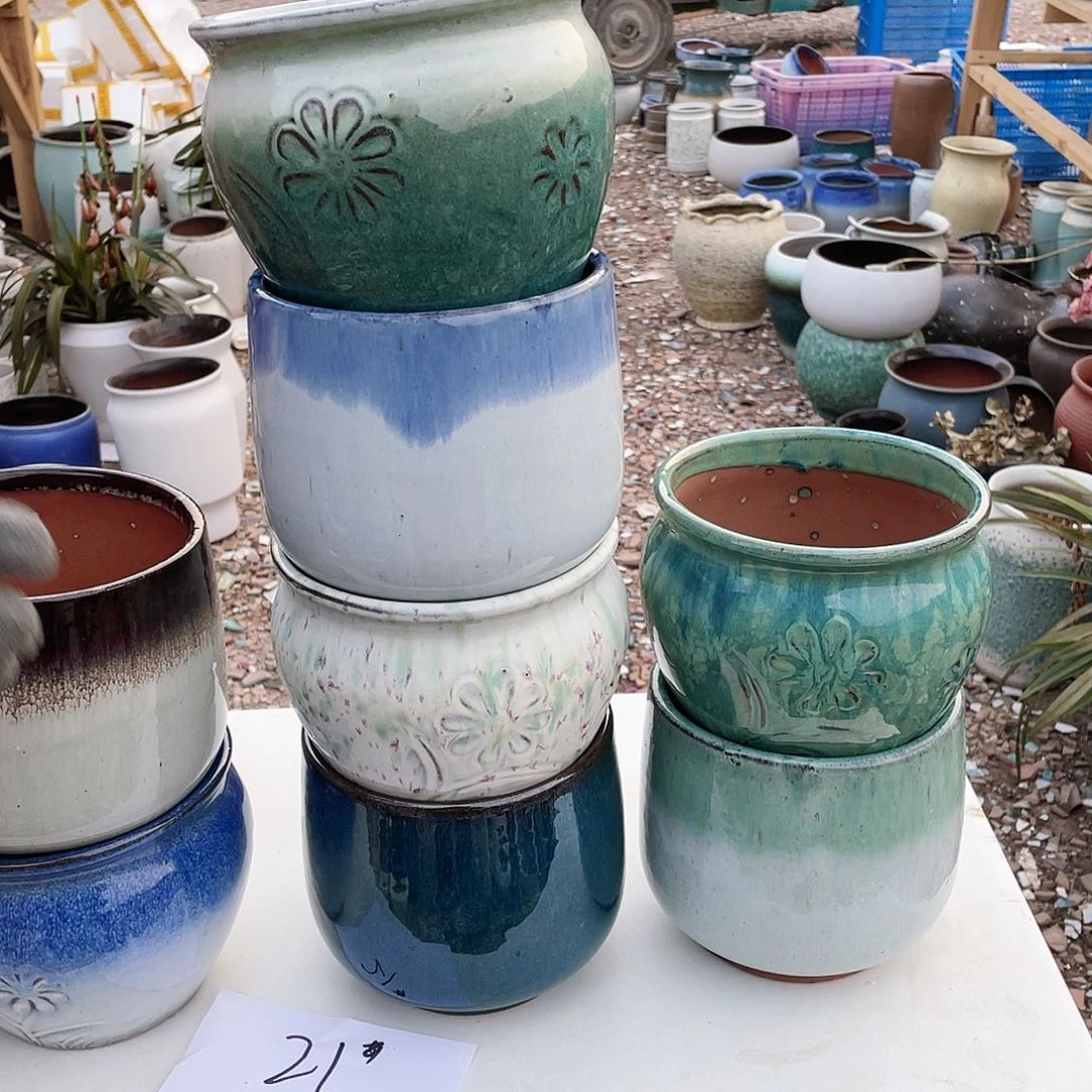 红陶王嫂花盆0120-21