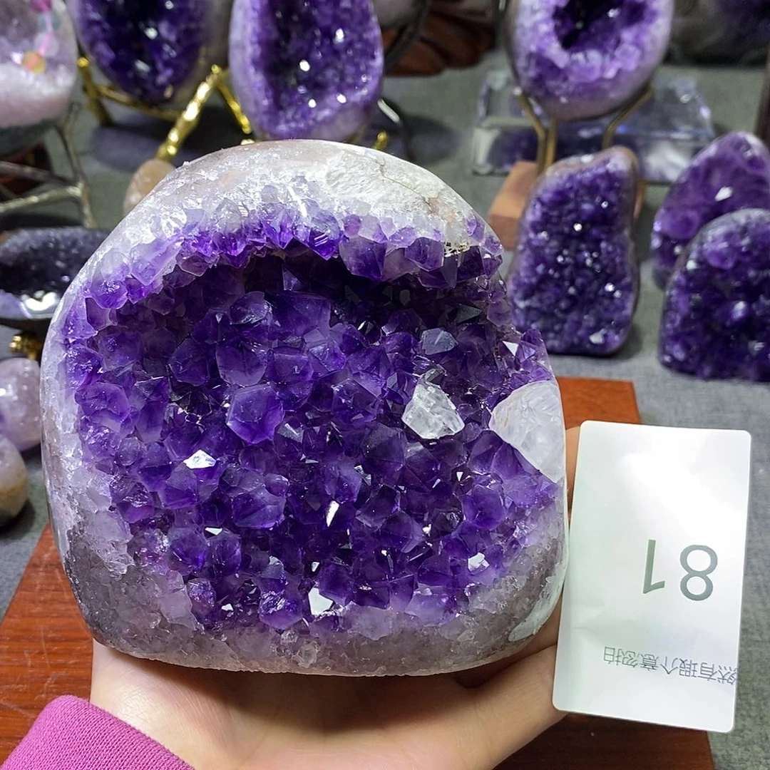 紫晶珠宝半成品未镶嵌