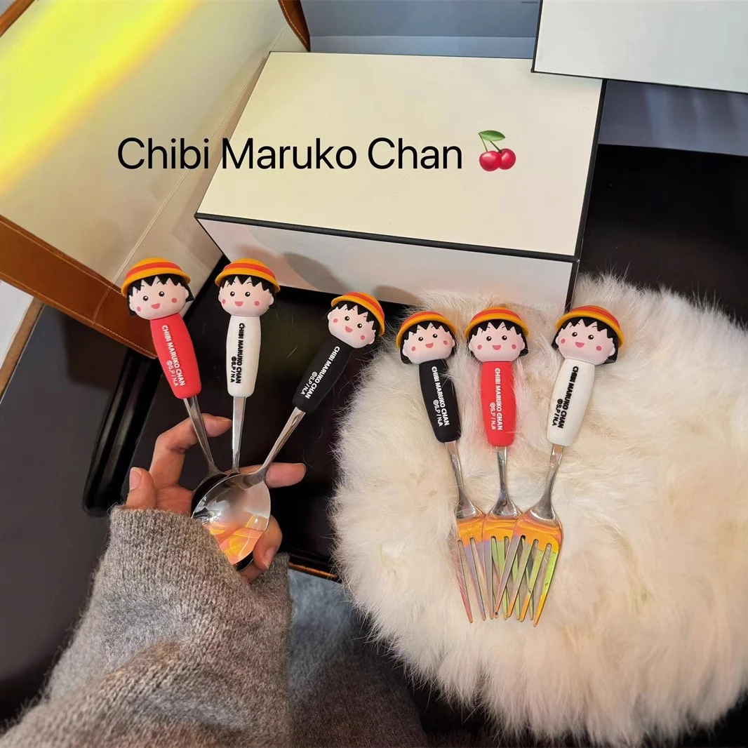 304不锈钢儿童吃饭勺 高颜值学生便捷餐具防烫手柄勺叉