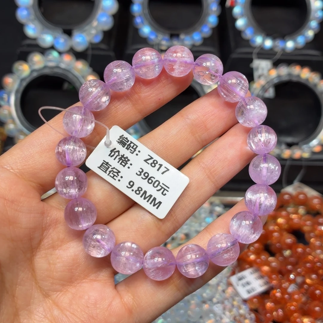 未镶嵌锂辉石手链Z817#9.8mm