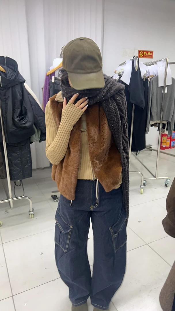 【周炸炸】立领整貂水貂毛皮草马甲外套#240829