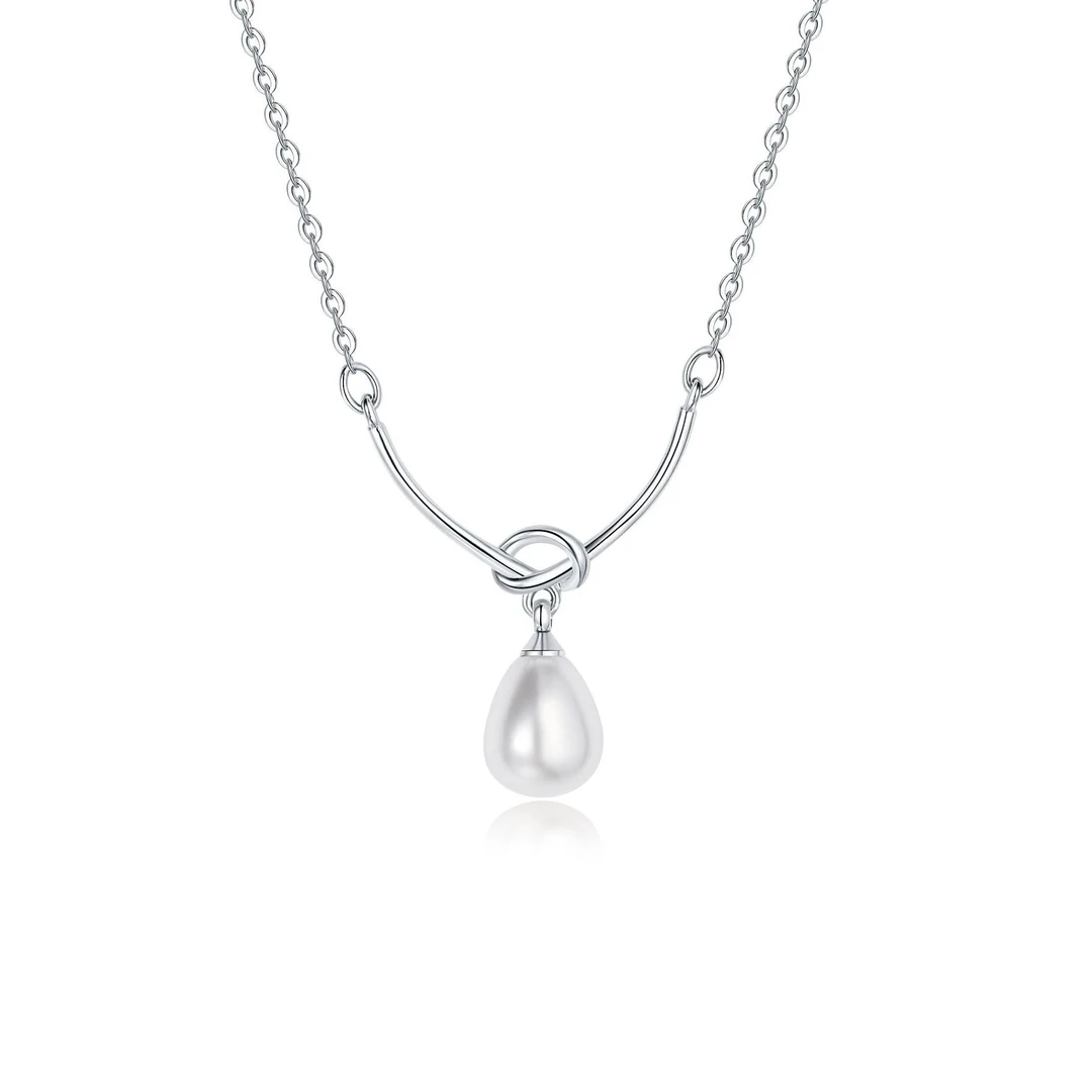 钛钢项链 绳结水滴项链女轻奢小众气质高级时尚设计锁骨链