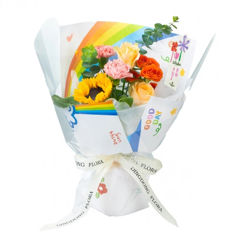 教师节向日葵玫瑰花束伴手礼