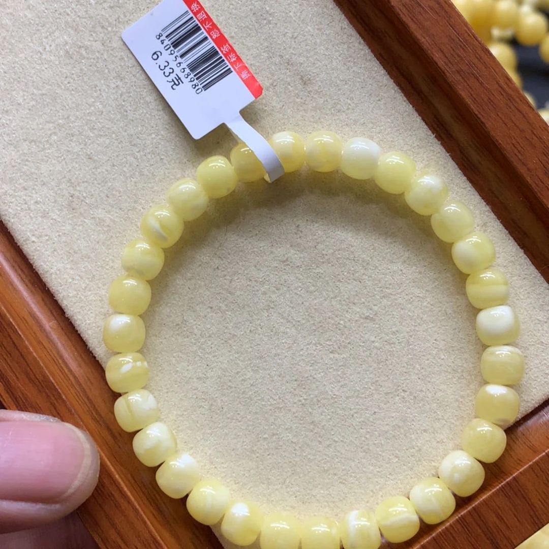 未镶嵌蜜蜡手链蜜蜡