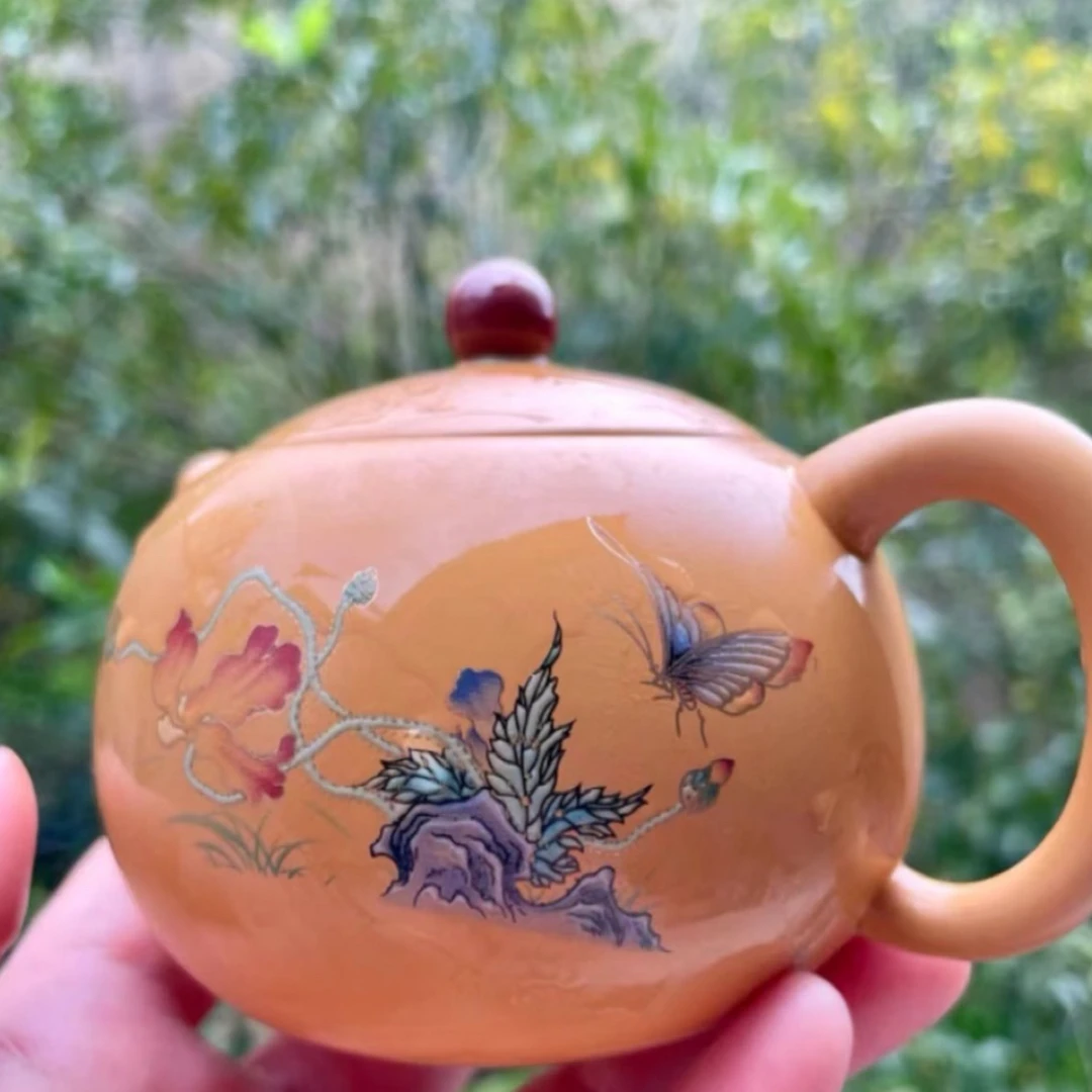 宜兴原矿黄金段泥虞美人全手工制作高档家用泡茶西施紫砂壶纯手工