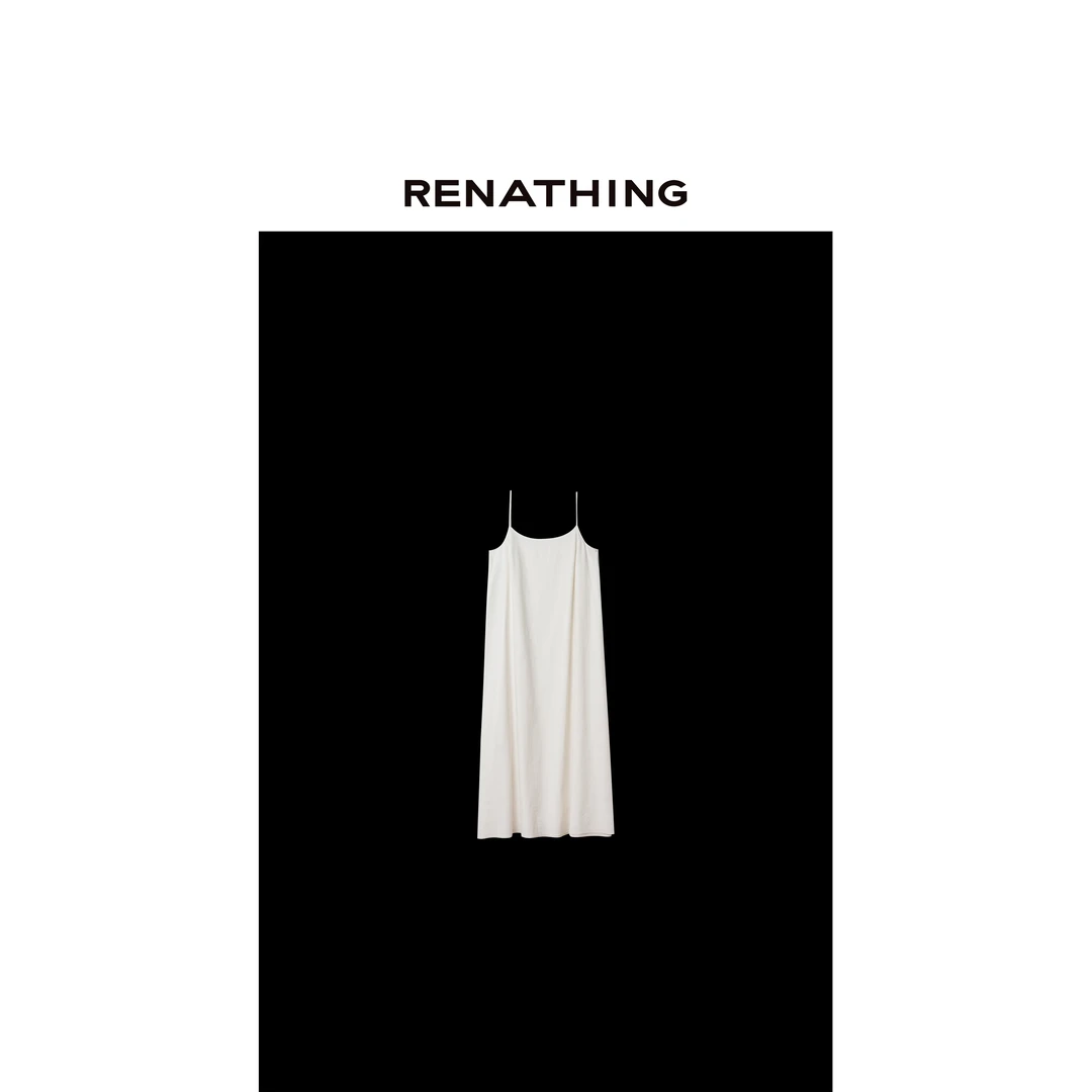 【RENATHING】轻薄长款吊带连衣裙