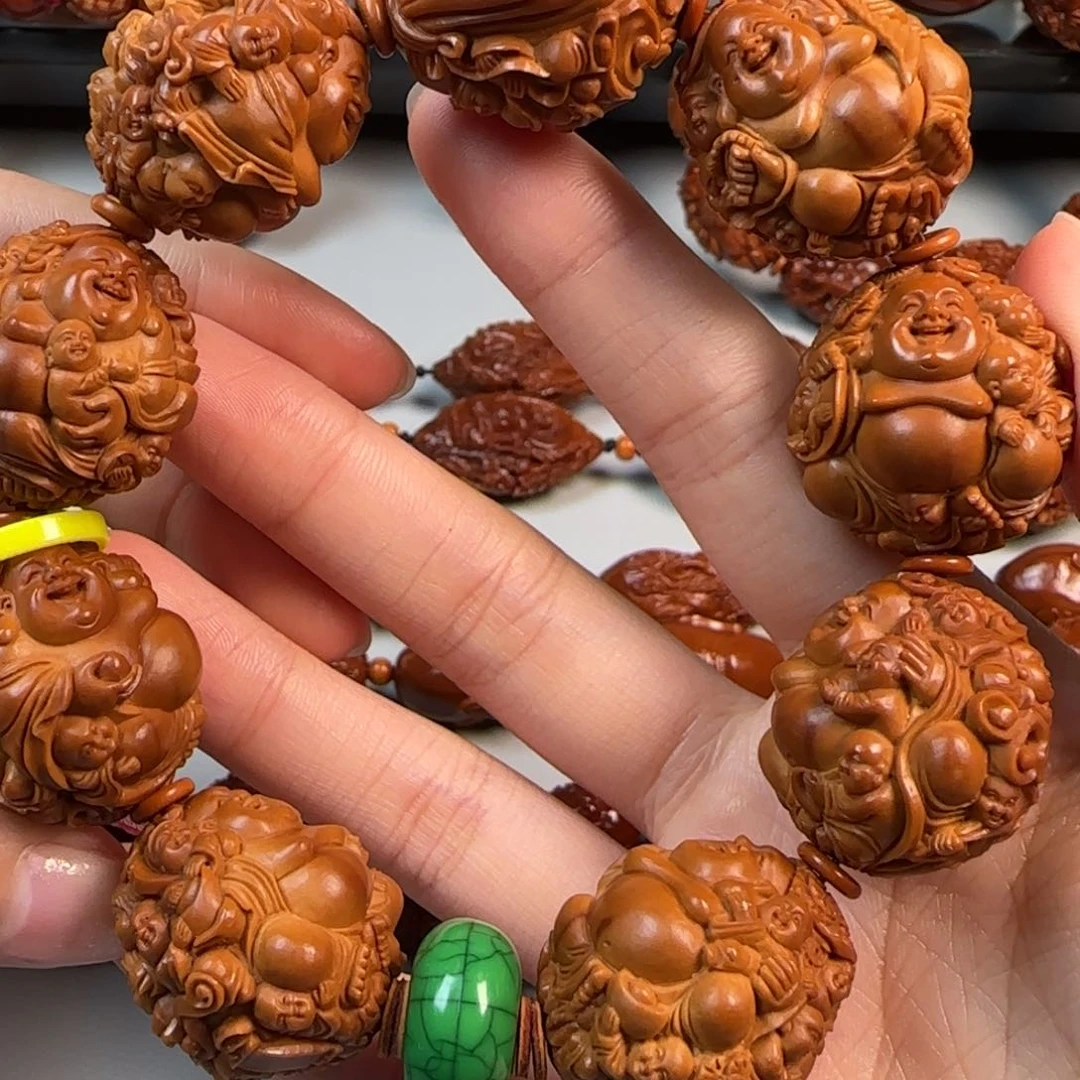 手串橄榄核油核百子弥勒手串