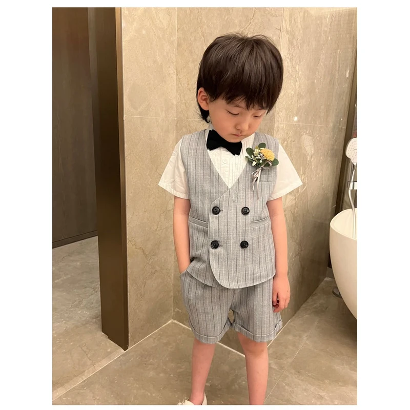 22023灰色马甲套装