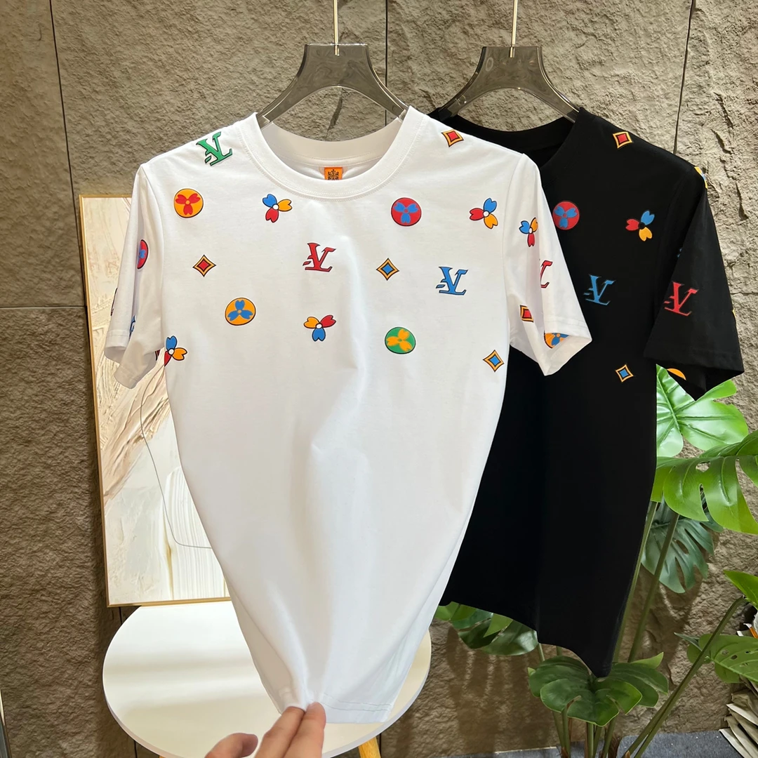 男士t恤短袖新款发泡印花轻奢痞帅潮流男装休闲时尚夏季韩版半袖