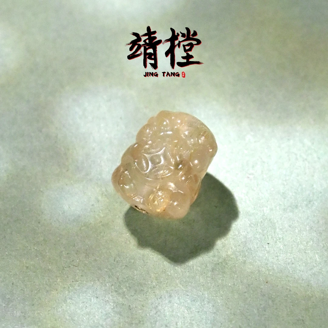 7.5MM金发晶雕刻吞金兽貔貅配饰文玩手串配珠腰珠顶珠单珠散珠子