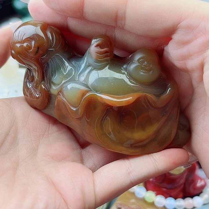 面***来手饰玛瑙未镶嵌吊坠