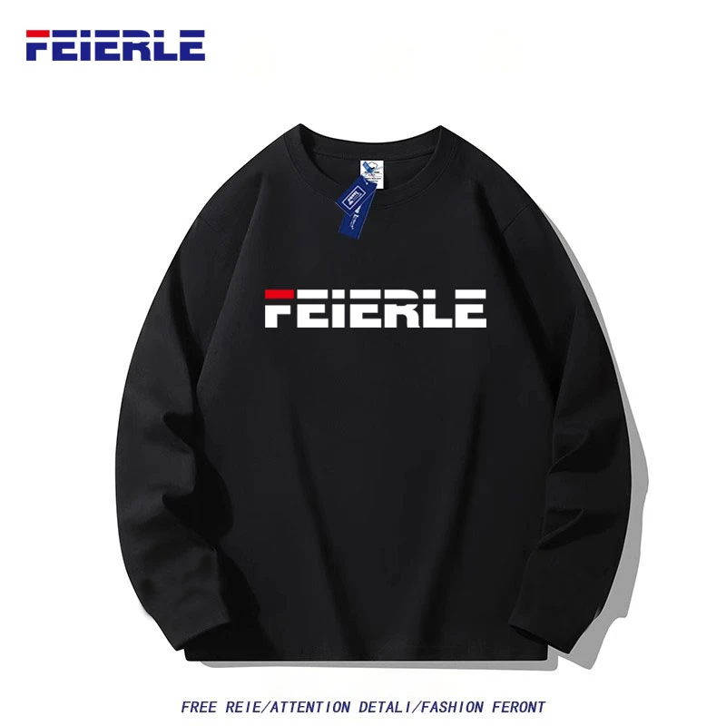 FEIERLE/2025秋冬季纯棉潮流圆领长袖百搭男女同款情侣款秋衣
