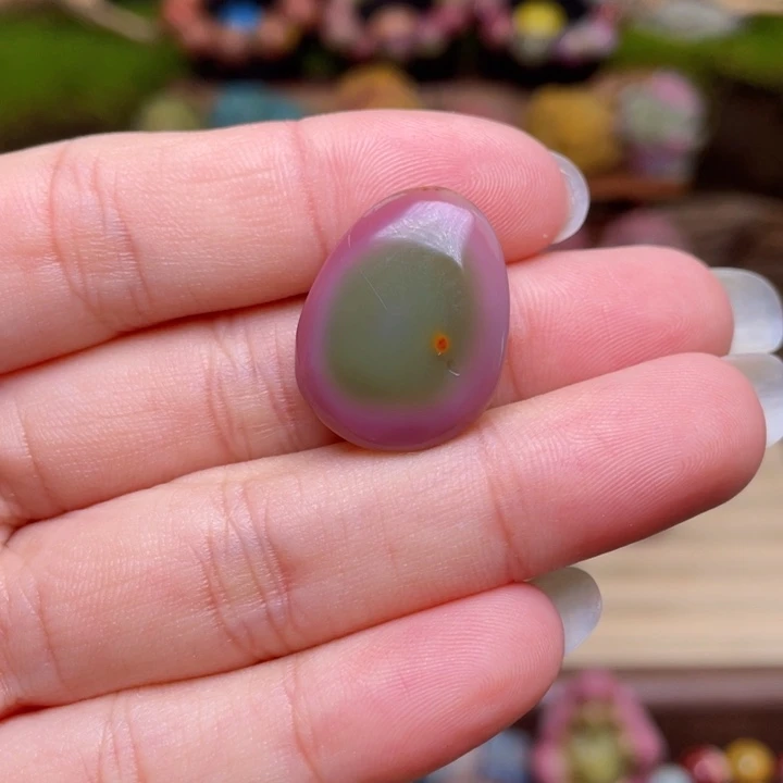 玛瑙/玉髓未镶嵌手串盐源玛瑙西瓜素面吊坠