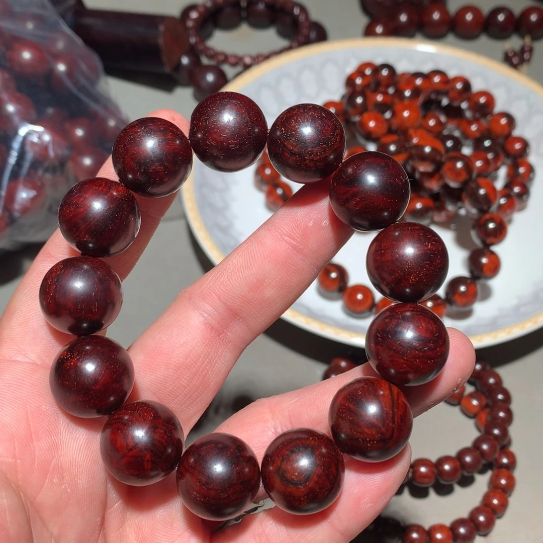 小叶紫檀手串/手链1.8豆瓣纹