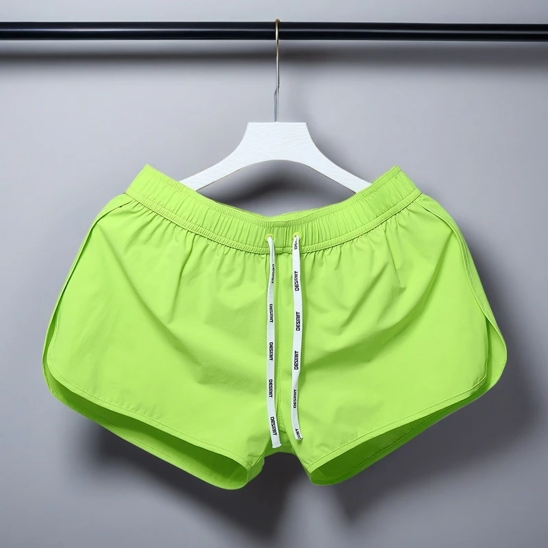 沙滩裤男士速干二分裤纯色夏季短裤热裤跑步男士裤子透气薄款外穿