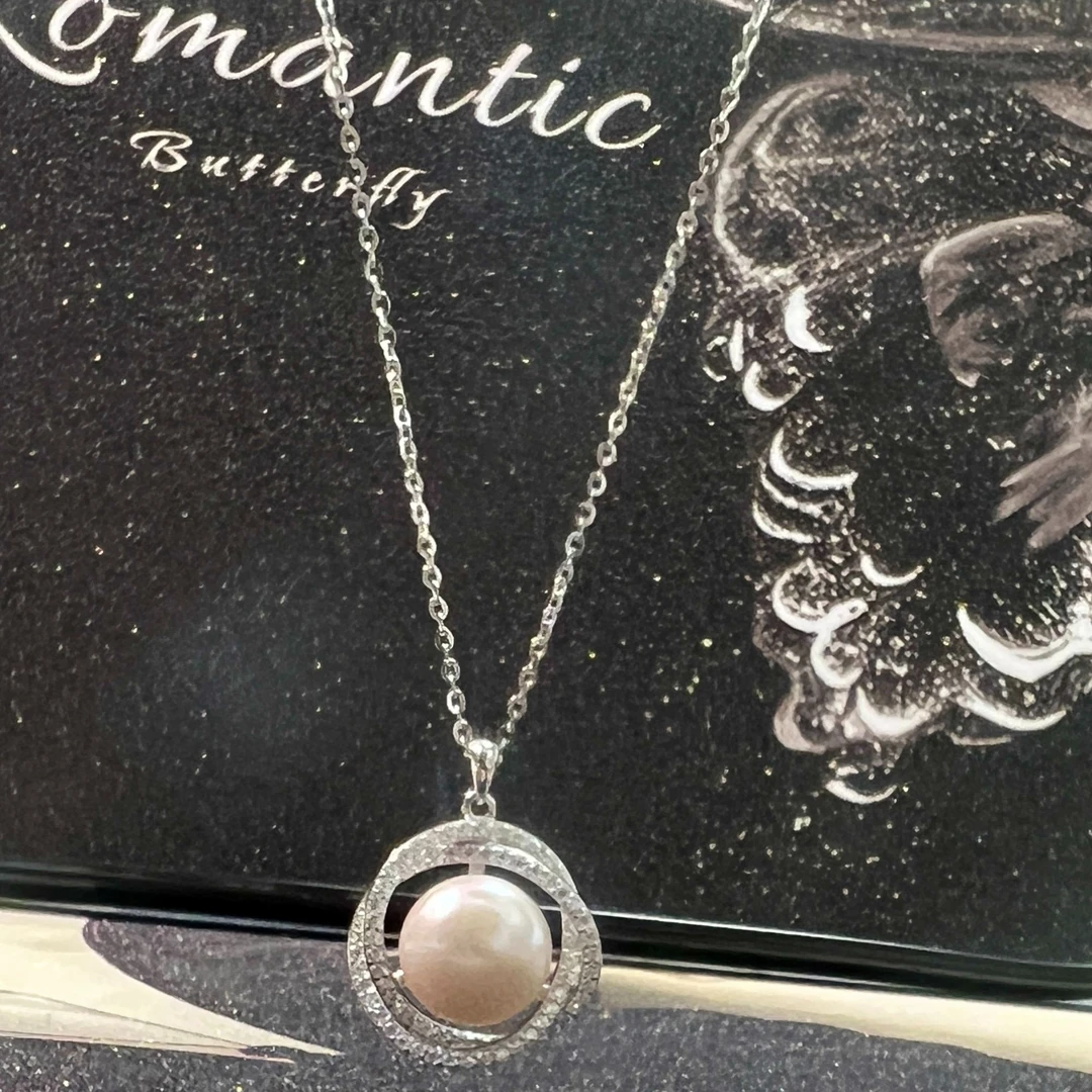 坠链均925银  Romance Story-饰艺正品 S925纯银镶嵌珍珠项链