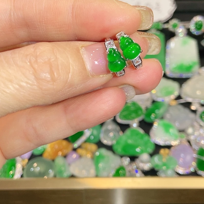 【闪购商品】未镶嵌翡翠耳饰天然翡翠