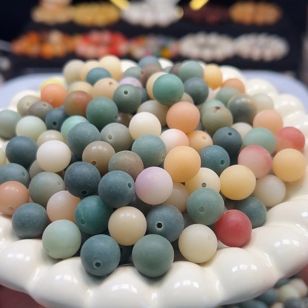 菩提根/象牙果手串微瑕卡12左右多宝磨砂圆500颗