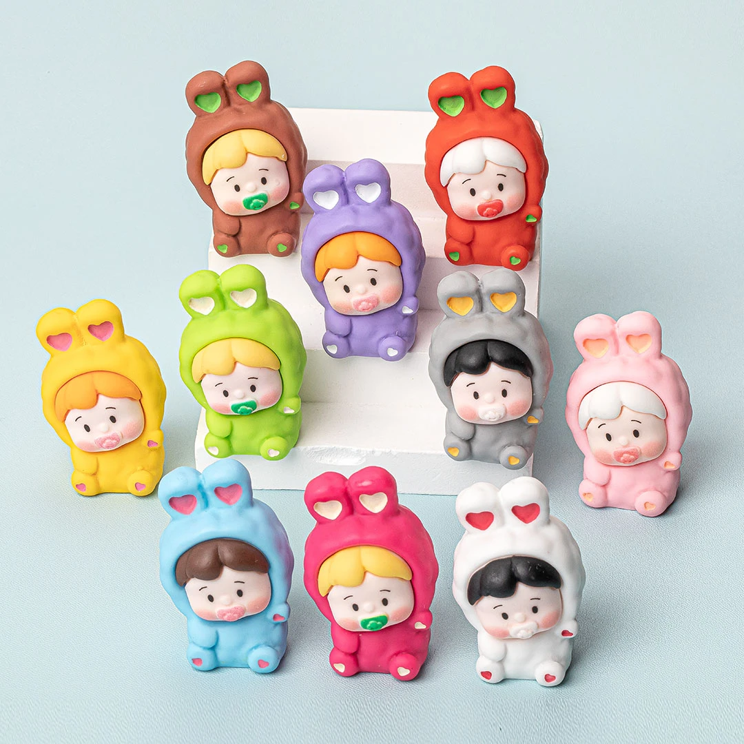 【包双倍】爱心豆豆兔萌粒可爱网红创意摆件少女心