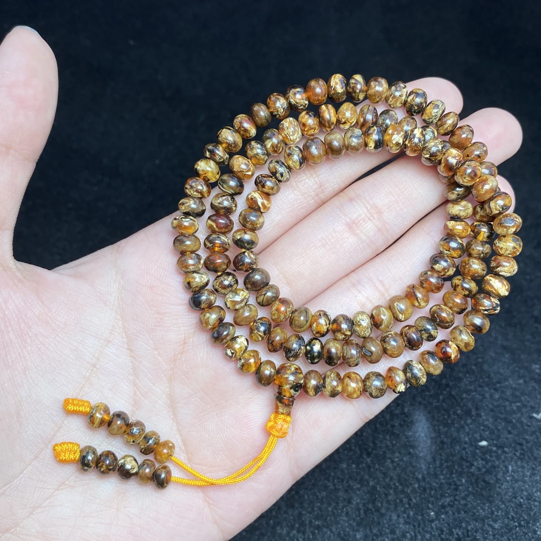 【小北珠宝】琥珀多圈手串19-17H106X45【多样性发一件】约4*6mm