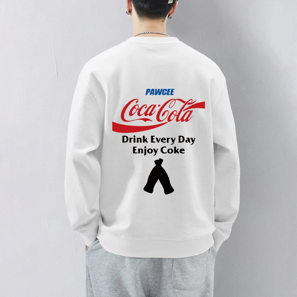 秋冬款重磅350g纯棉长袖印花卫衣男款宽松美式小众设计加厚加绒